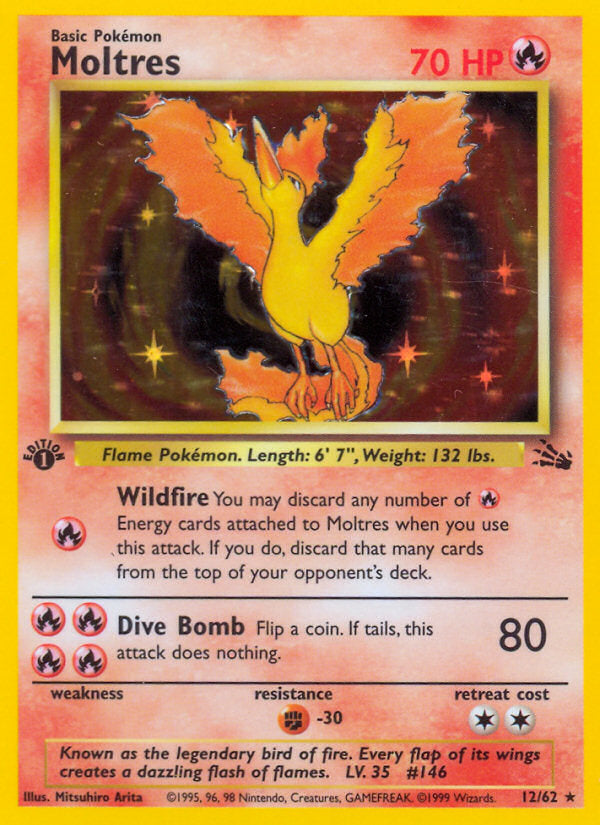 Fossil set Holo Moltres #12/62 first edition